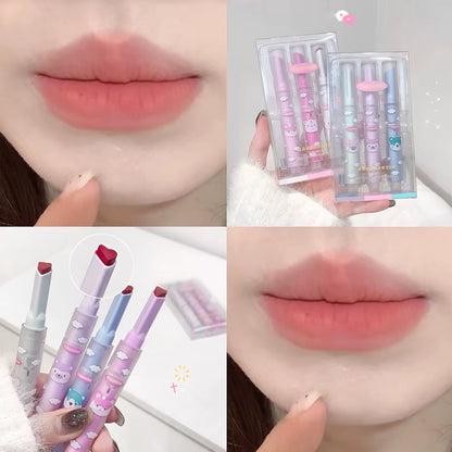 6 Colors Heart-Shaped Velvet Lipstick Makeup Waterproof Non-Stick Cup Matte Solid Lip Tint Pen Lasting Sexy Red Lipstick Pencil